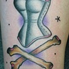 Corset crossbones