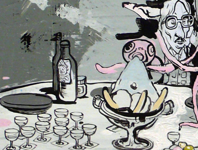 "Little Dinner (Pink)"   detail