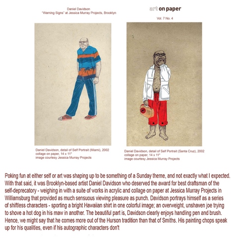 Sarah Schmerler, "Daniel Davidson at Jessica Murray Projects,Brooklyb,Art on Paper vol.7 no.4