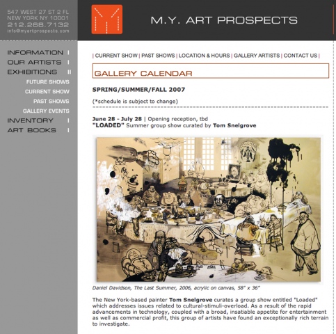 June 28 M.Y. Art Prospects, 27th st