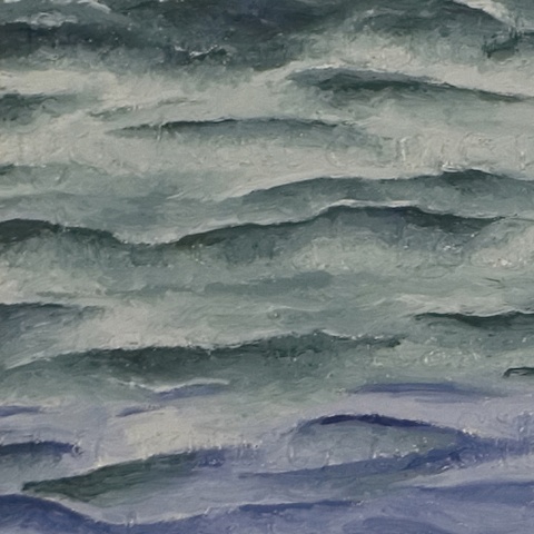 Joanne Aono lake michigan coral fossil painting