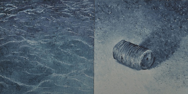 Joanne Aono crinoid Lake Michigan Oil Painting