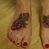Roses on feet