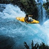 Kayaking off the falls
