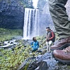 Hiking at the falls - Wolverine