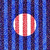 Double Blue with Red and Orange Mediation (detail)