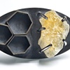 honeycomb brooch