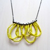 beaded necklace in yellow