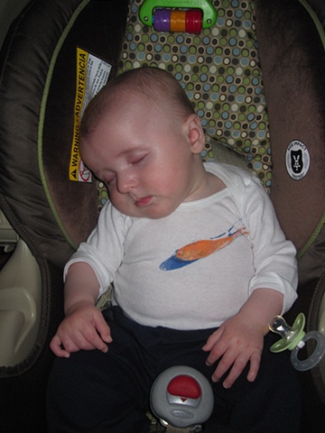 Finn wears "too shea" baby wear!