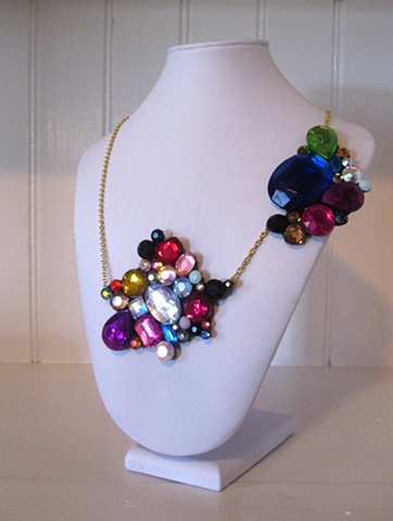 hand made, one of a kind, bib necklace