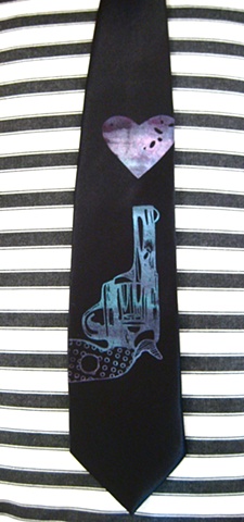 silk neck tie, hand printed, hand painted, original design