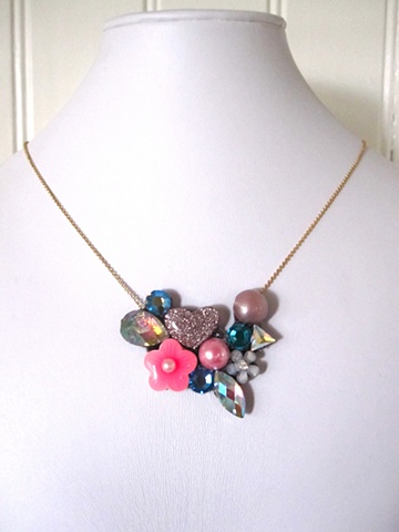 One of a kind rhinestone necklace