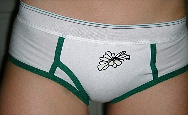 Green piping Ladies undies