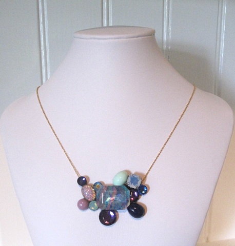 one of a kind rhinestone necklace
