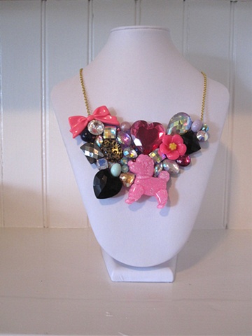 hand made, one of a kind, bib necklace