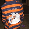 Aiden in a custom "too shea" hoodie. 