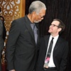 Tom Calderone, Pres. of VH1 at the Critics Choice awards with... Morgan Freeman