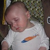 Finn wears "too shea" baby wear!