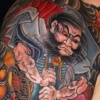 Warrior, and Snake tattoo / Tatuagem de Guerreiro, Cobra e Flores