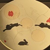 plate with rabbits