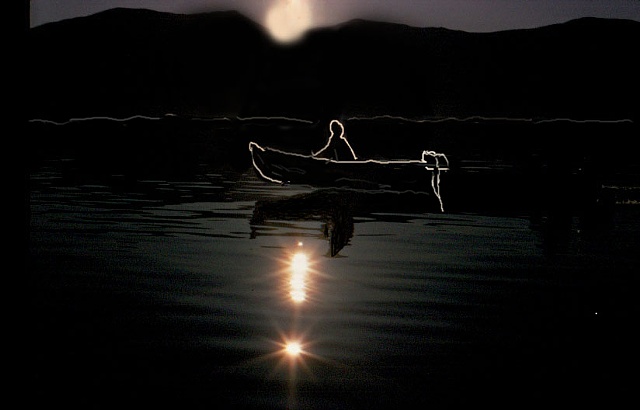 from a photo by Janina Sweitlik taken i the '70s near Pond Inlet