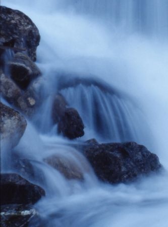 Water Falling over Rocks