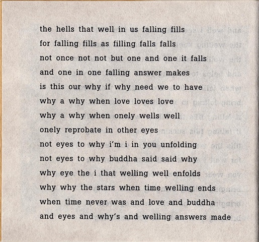 the hells that well in us falling fills

from brazilia you

pas de chance press, 2004