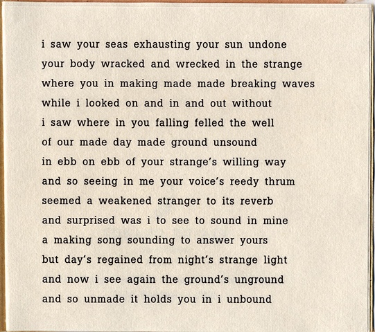 i see your seas exhausting your sun undone

from brazilia you

pas de chance press, 2004