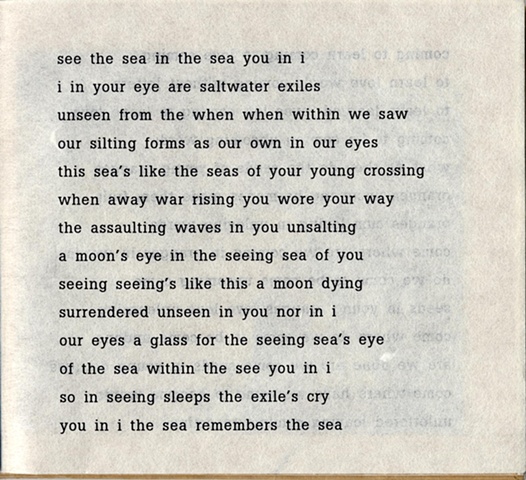sea the sea in the see you in i

from brazilia you

pas de chance press, 2004