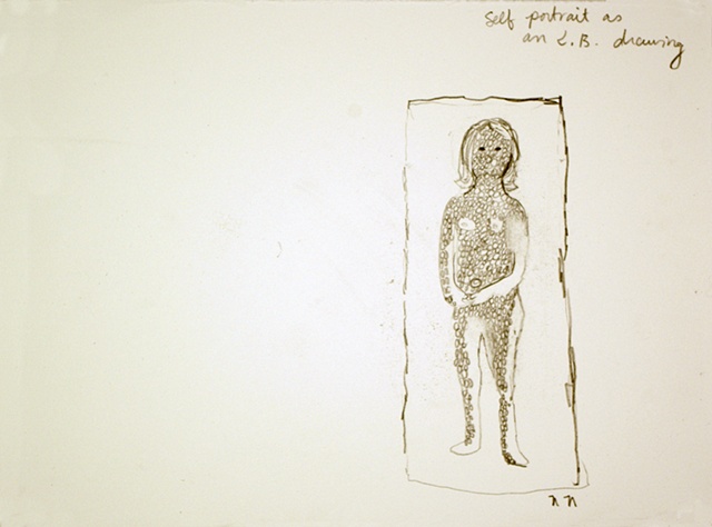 self portrait as L.B. drawing