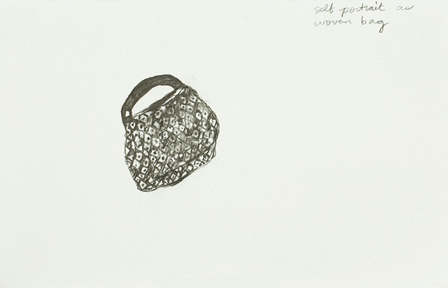 self portrait as woven bag