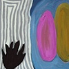 J and E - pink and yellow ovals