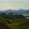Evening Falling;  View of the Valley from Fattoria Armena, Tuscany, Italy