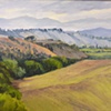 Morning;  View of the Valley from Fattoria Armena, Tuscany, Italy