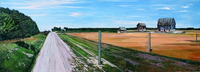 Julie Goulding  Three Barns On Concession Road oil paintings
