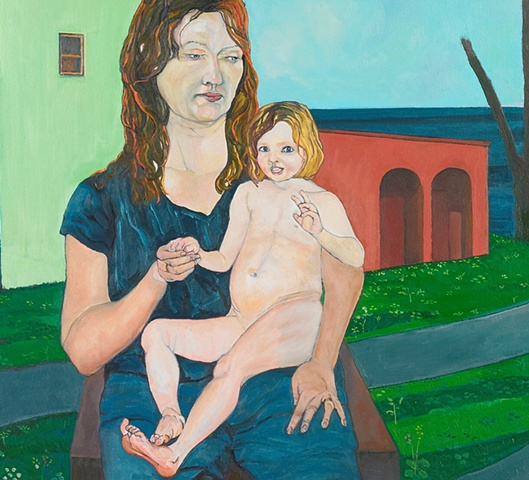 Cliff Lift  [Centre Panel of Triptych]