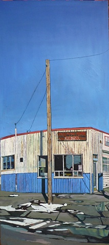 Julie Goulding Rootes garage oil paintings