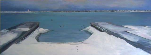 Julie Goulding Cobourg Harbour seascape artist oil paintings