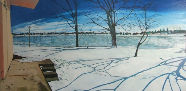Julie Goulding artist oil paintings Little lake