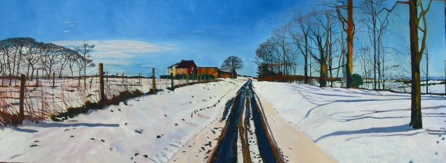 Julie Goulding artist oil paintings winter's path