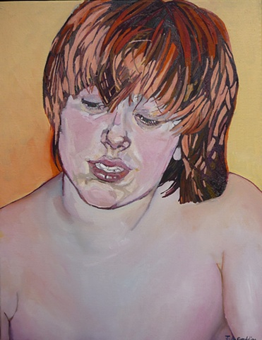 Boy Concentrating