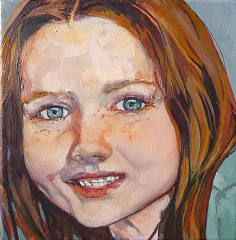 Julie Goulding oil paintings freckle face
