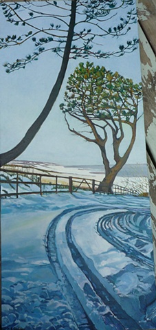 Julie Goulding oil paintings snow tracks
