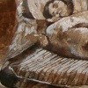 detail of nap on a found mattress