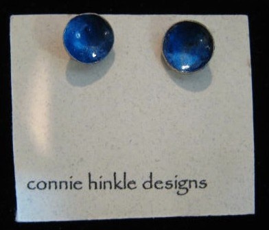 painted post earrings