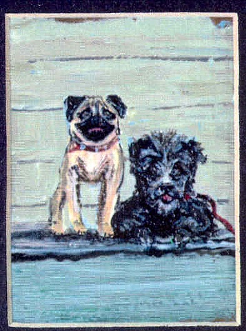 two friends on the porch