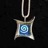 necklace with spiral painting