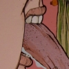 she held the tongue gently
