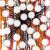 White Cosmos over Black Splatter on Orange/Pink Field