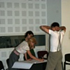 Groups Discussing, Monument to Stray Dogs Team